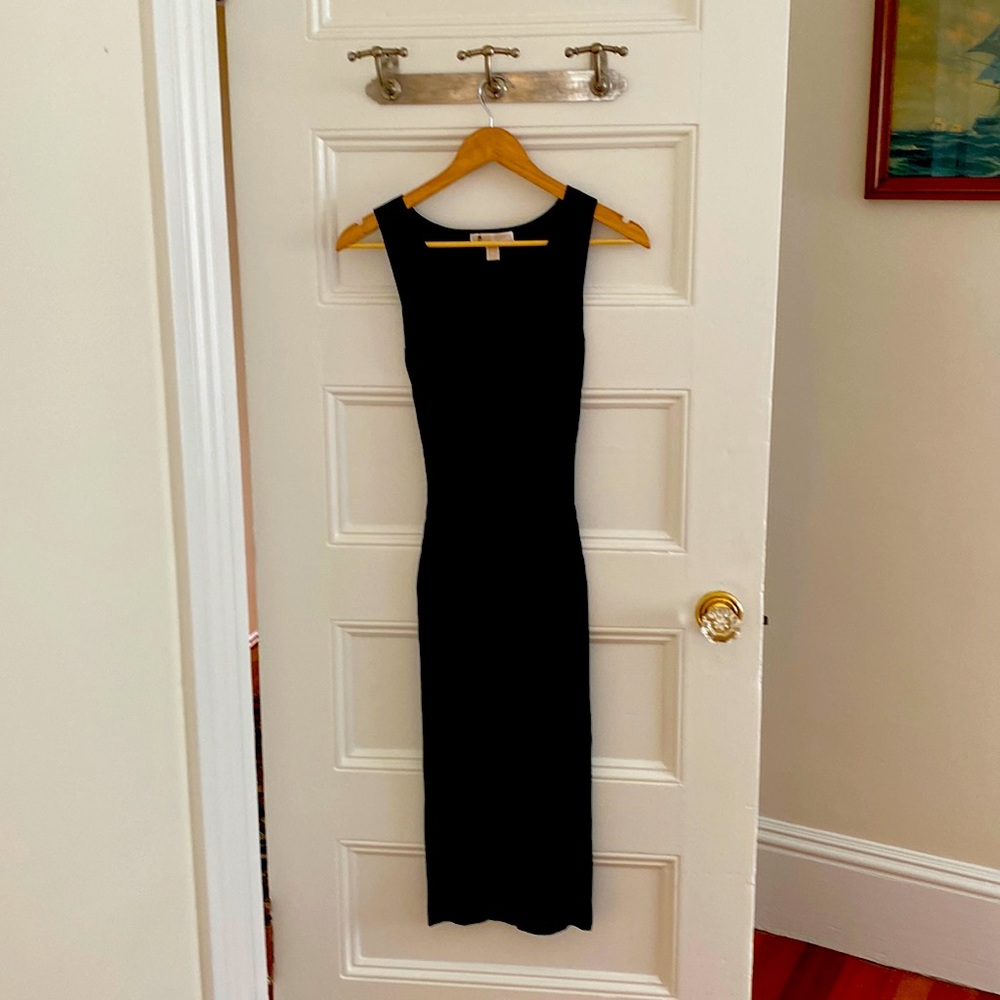 Michael Kors black crocheted body con dress